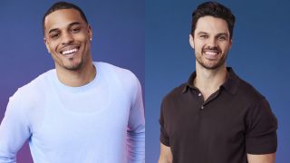 Side-by-side images of Grant Ellis and Spencer Conley for The Bachelorette Season 21.