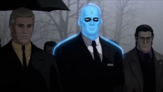 Scene from animated Watchmen movie