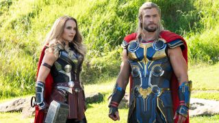 Natalie Portman and Chris Hemsworth in Thor: Love and Thunder