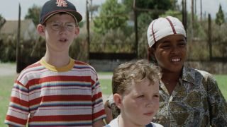 The kids watching Scotty panic in The Sandlot