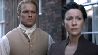 sam heughan and caitriona balfe on outlander season 7 part 2