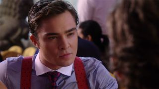 Ed Westwick in Gordon Gecko look Season 3.