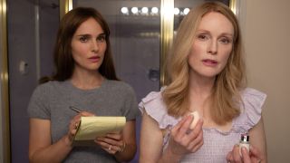 (L to R) Natalie Portman as Elizabeth Berry and Julianne Moore as Gracie Atherton-Yoo in May December.