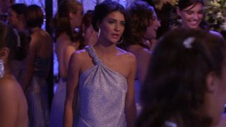 Jessica Szohr in silver one-shoulder dress in Gossip Girl Season 2